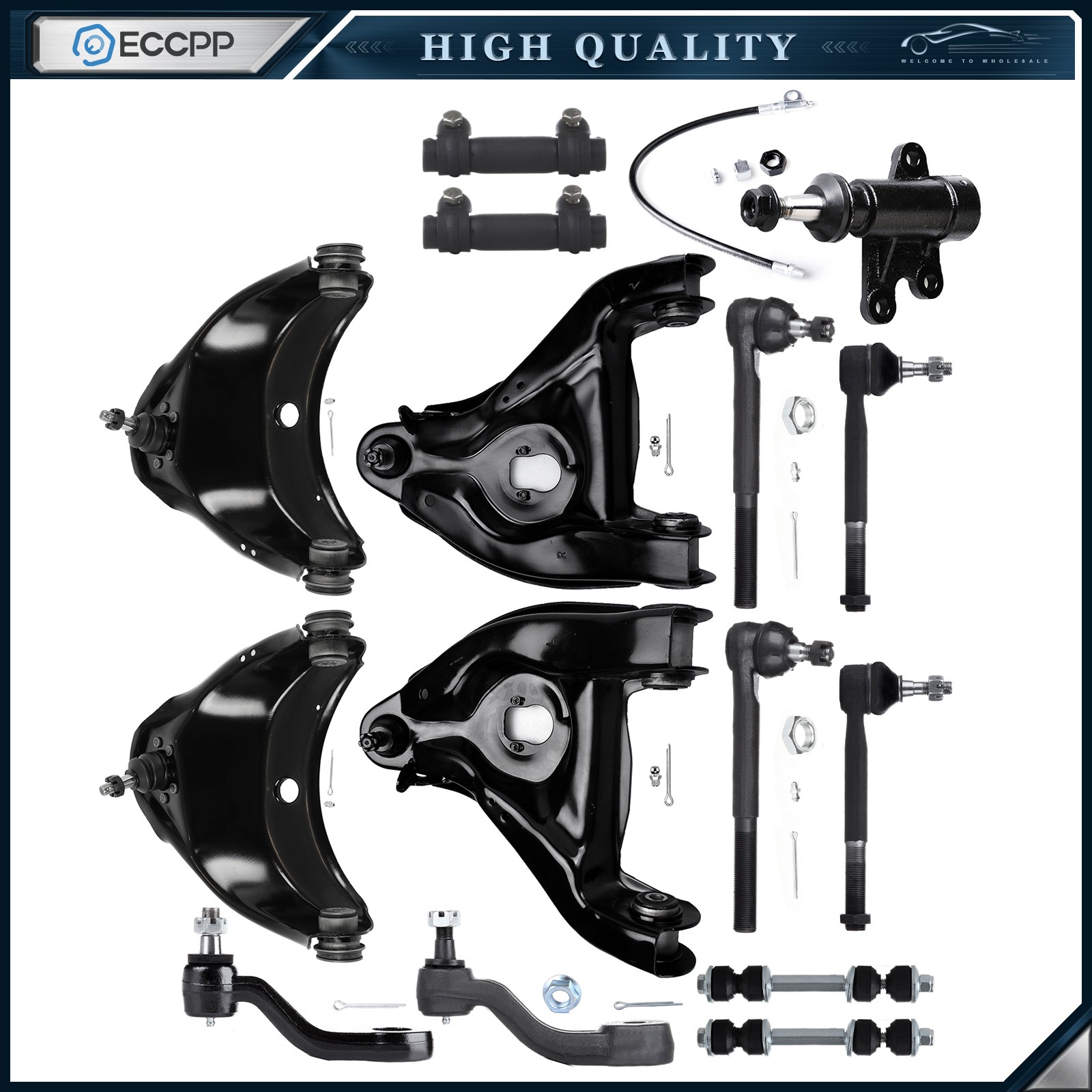 15Pc Complete Front Suspension Kit for Chevy & GMC C1500 C2500 Suburban Tahoe
