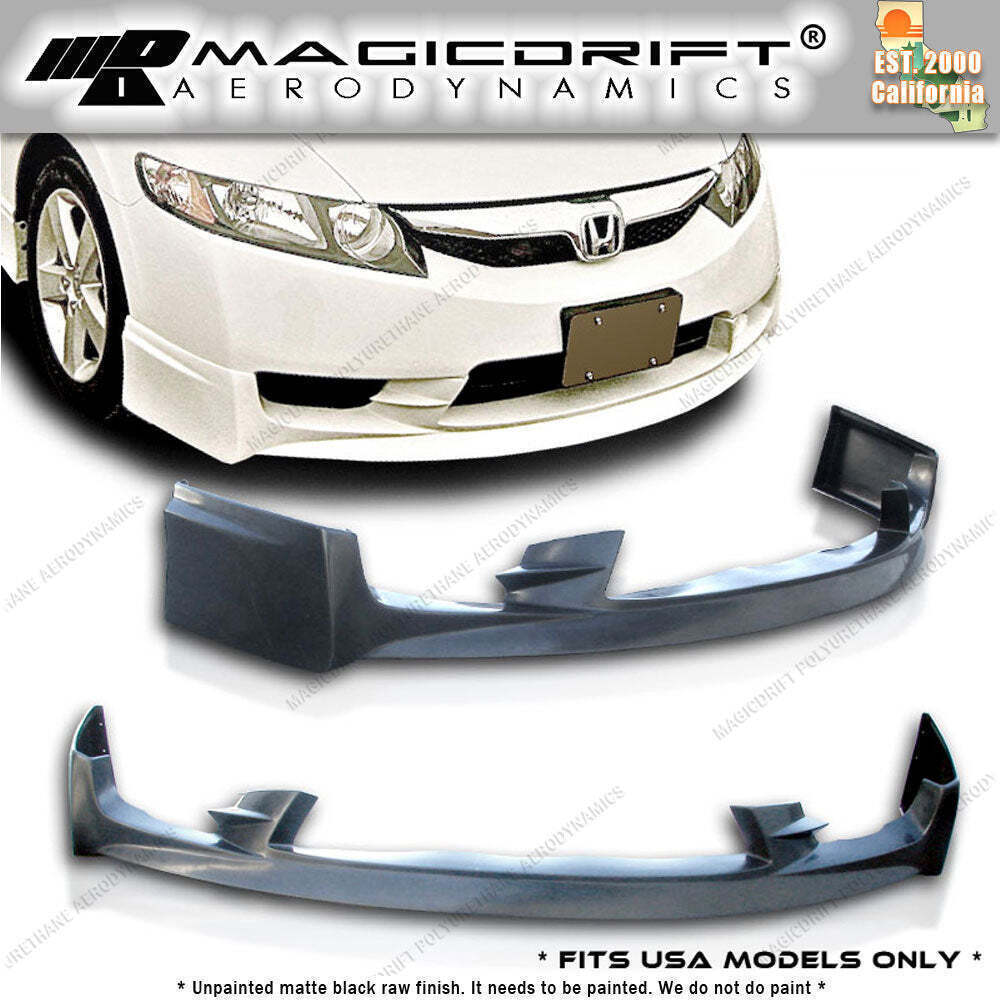 NEW MUGN MU Front Bumper Lip Urethane Plastic for 09-11 Honda Civic 4DR Sedan