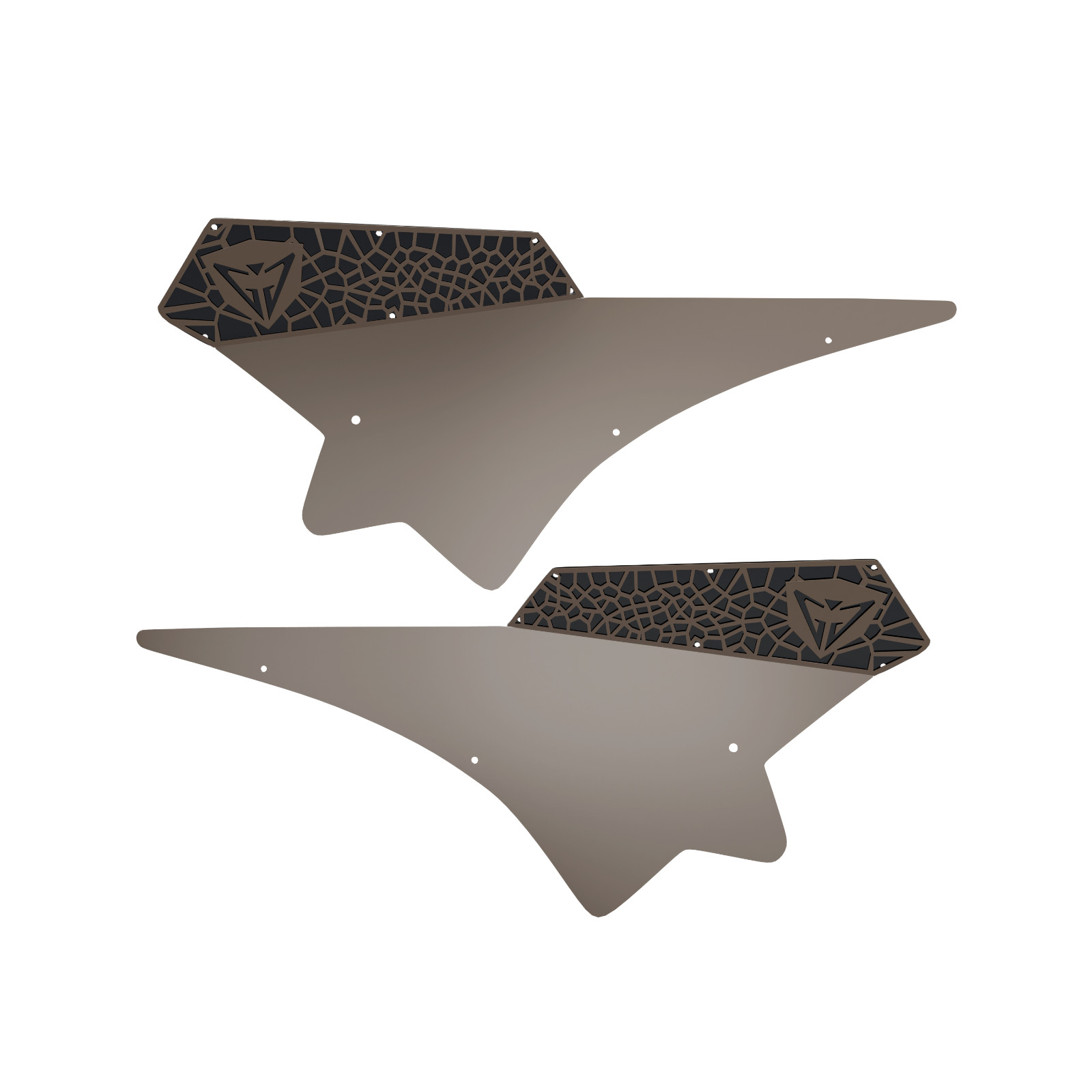 GAM Can am Maverick X3 2017-25 Side Racing Number Plates Holder Pair Tan Black