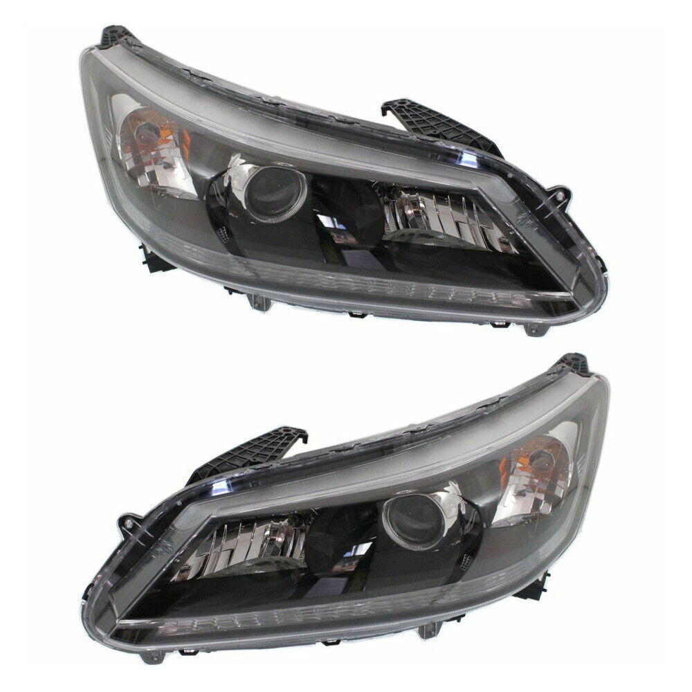 DEPO Headlight Set For 2013-2015 Honda Accord Sedan Driver & Passenger Side