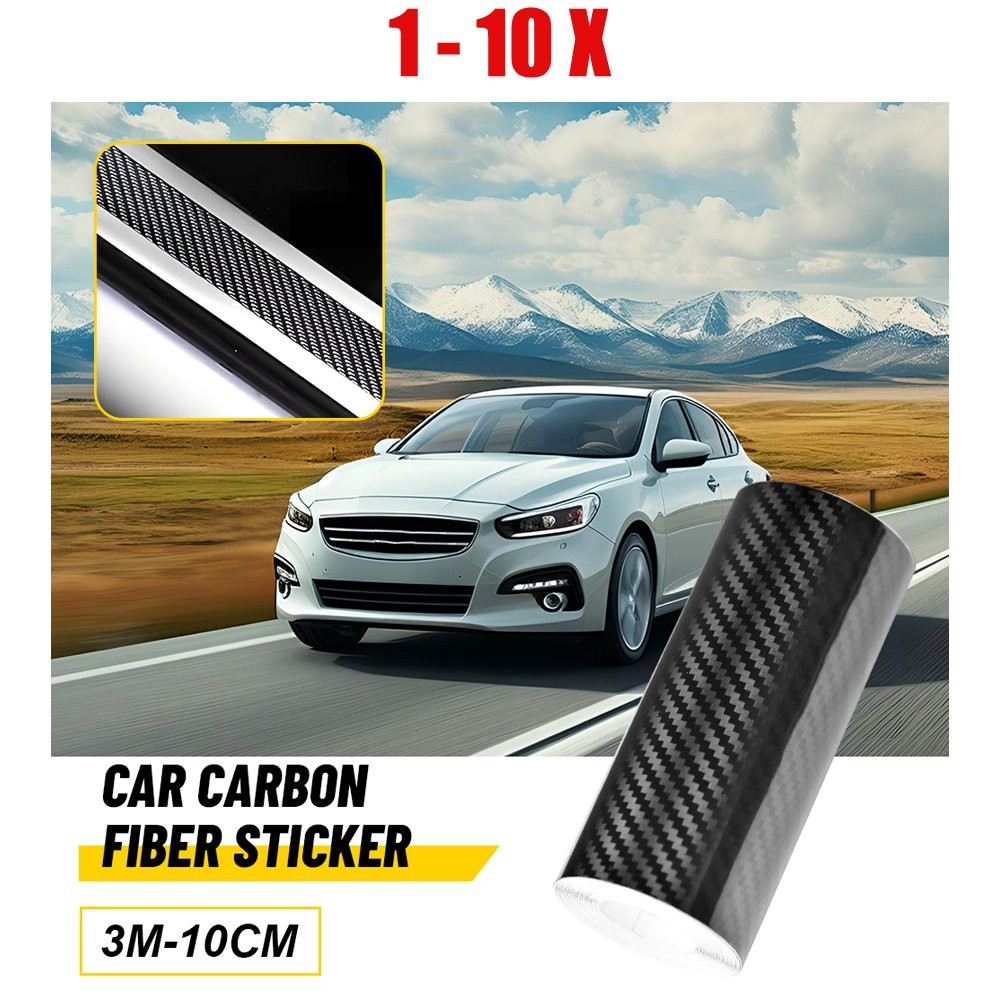 1-10PCS Premium 4D Carbon Fiber Vinyl Wrap Film Sticker Bubble Free Air Release