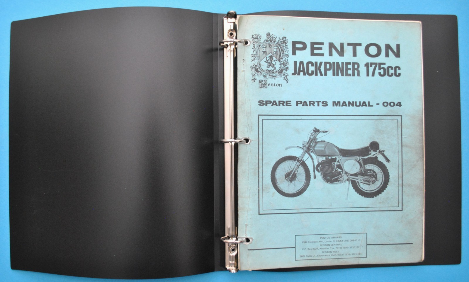 Original 1970s Penton 175 Jackpiner Motorcycle Book Spare Parts Manual KTM