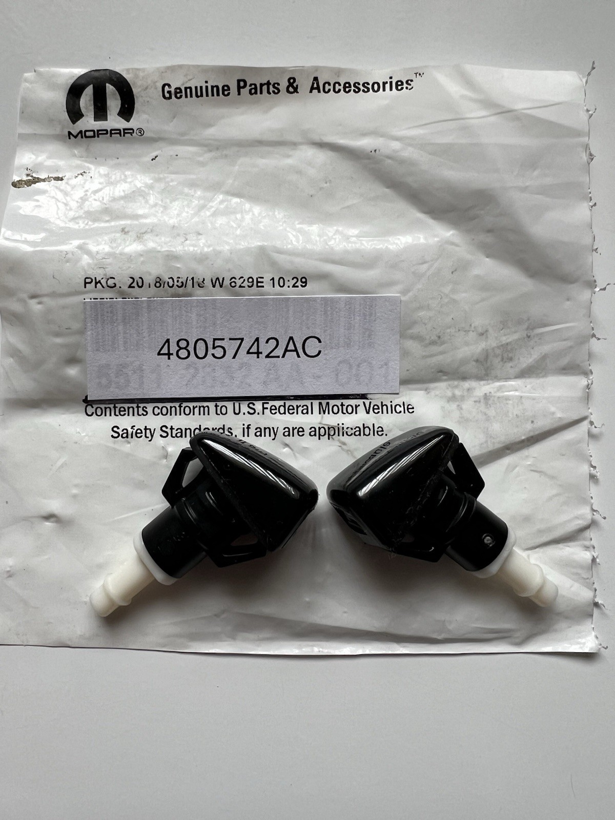 One Pair Genuine Mopar/RAM /Dodge /Chrysler /Windshield Washer Nozzles 4805742