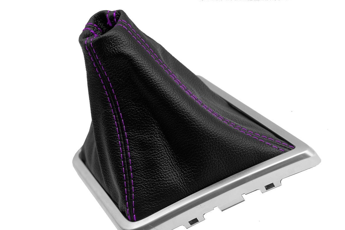 Manual Shift Boot Leather Dodge Challenger STR8 2008-2014 Purple Stitch