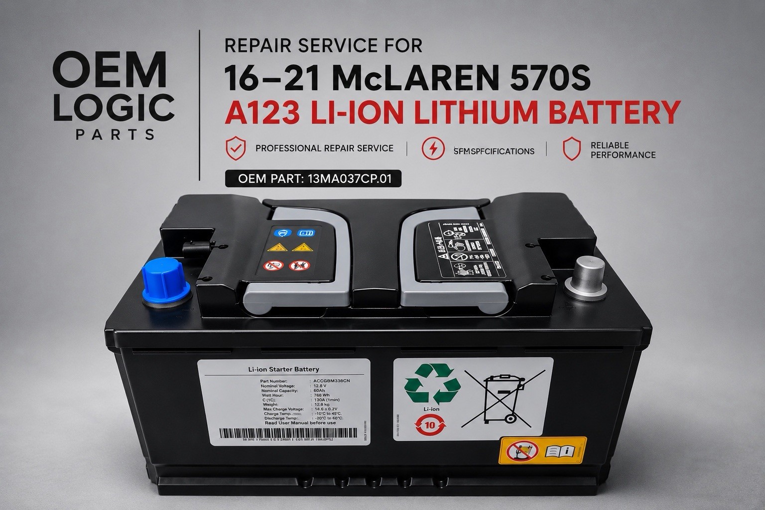 Repair ❗️Service For 16-21 McLaren 570S A123 Li-Ion Lithium Battery 13MA037CP.01 Repair ❗️Service For 16-21 McLaren 570S A123 Li-Ion Lithium Battery 13MA037CP.01