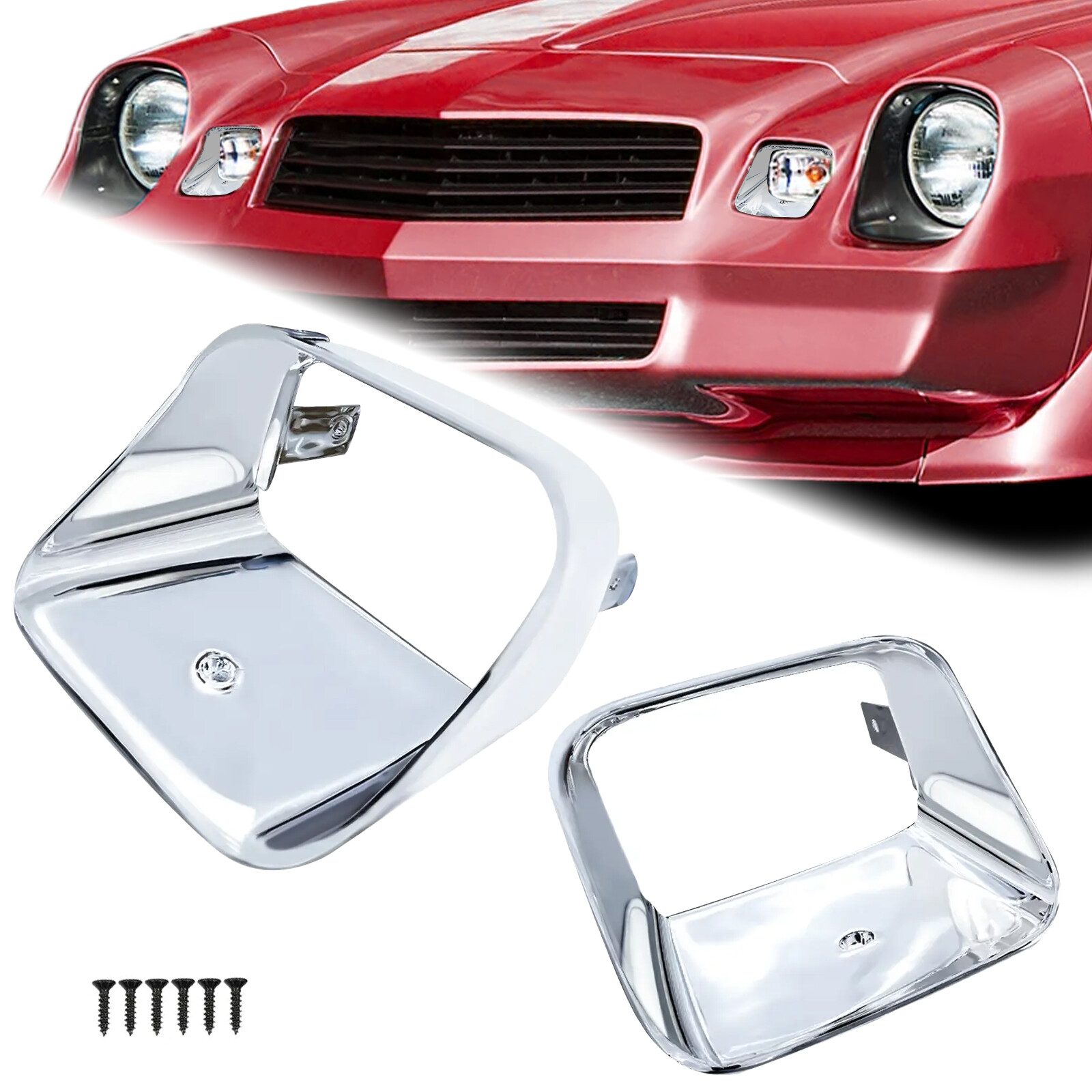 For 1978-1981 Chevrolet Camaro Z28 Park Light Bezels Chrome Trim 1979 1980