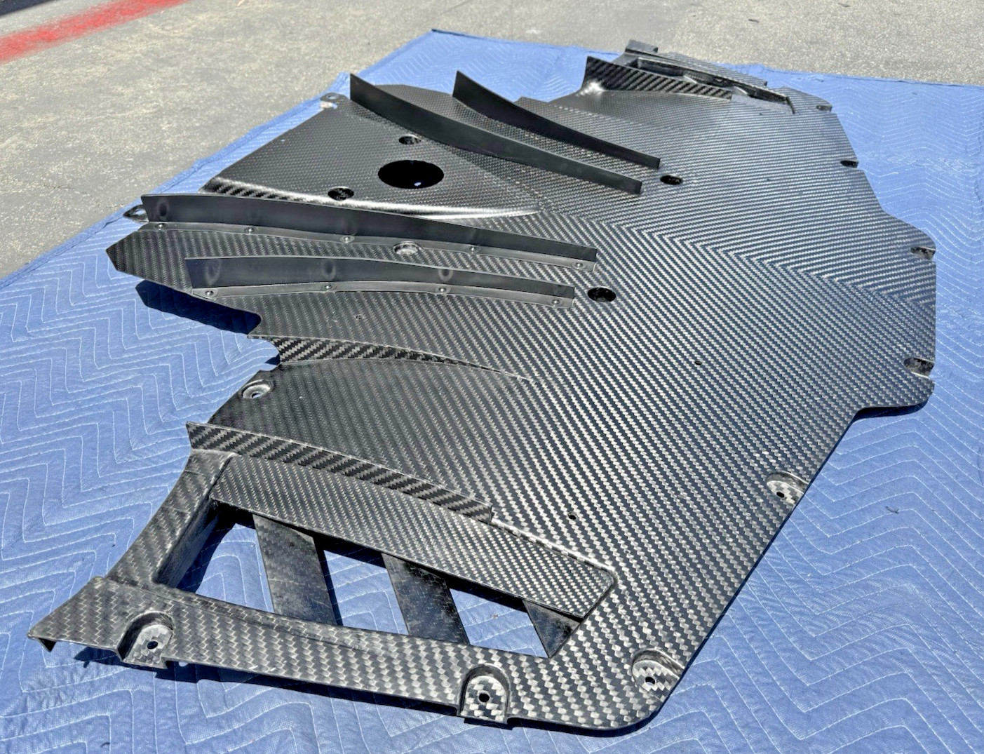 Ferrari 488 Challenge Carbon Fiber Front Bumper Splitter Undertray Panel Shield
