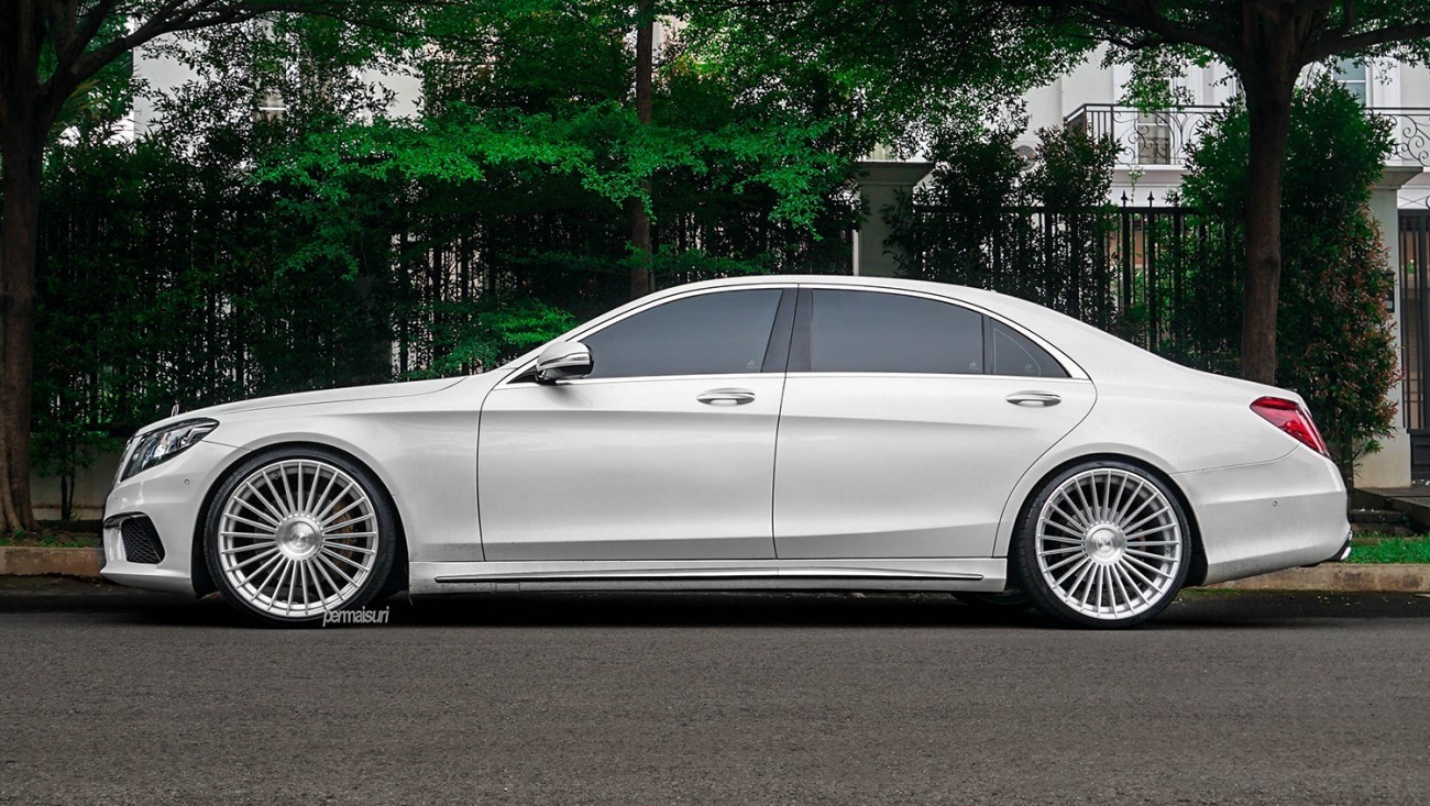 22” RF22 SILVER MACHINE WHEELS FOR MERCEDES W222 S450 S550 S560 S63 22X9 & 10.5