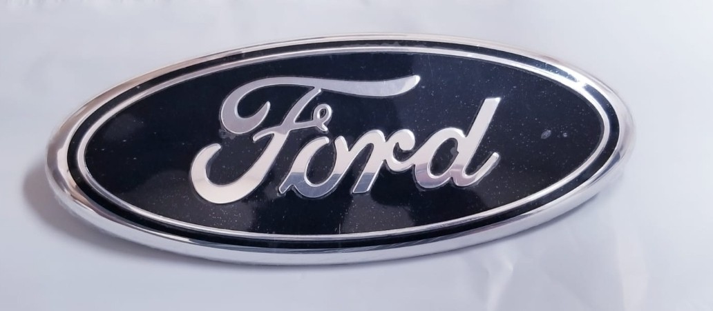 1PCc FORD BLACK WITH SILVER  OVAL 9 INCH LOGO Grille & Tailgate Badge 2004-16