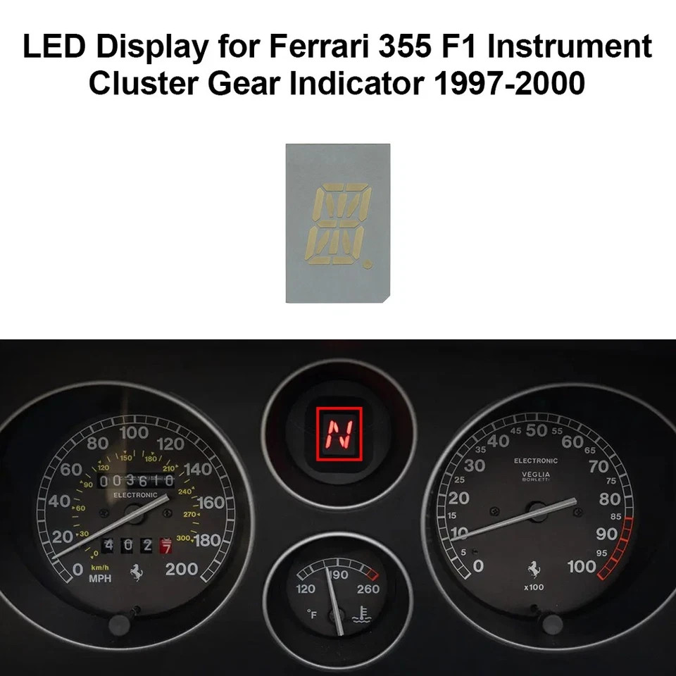 LED Display for Ferrari 355 F1 Instrument Cluster Gear Indicator