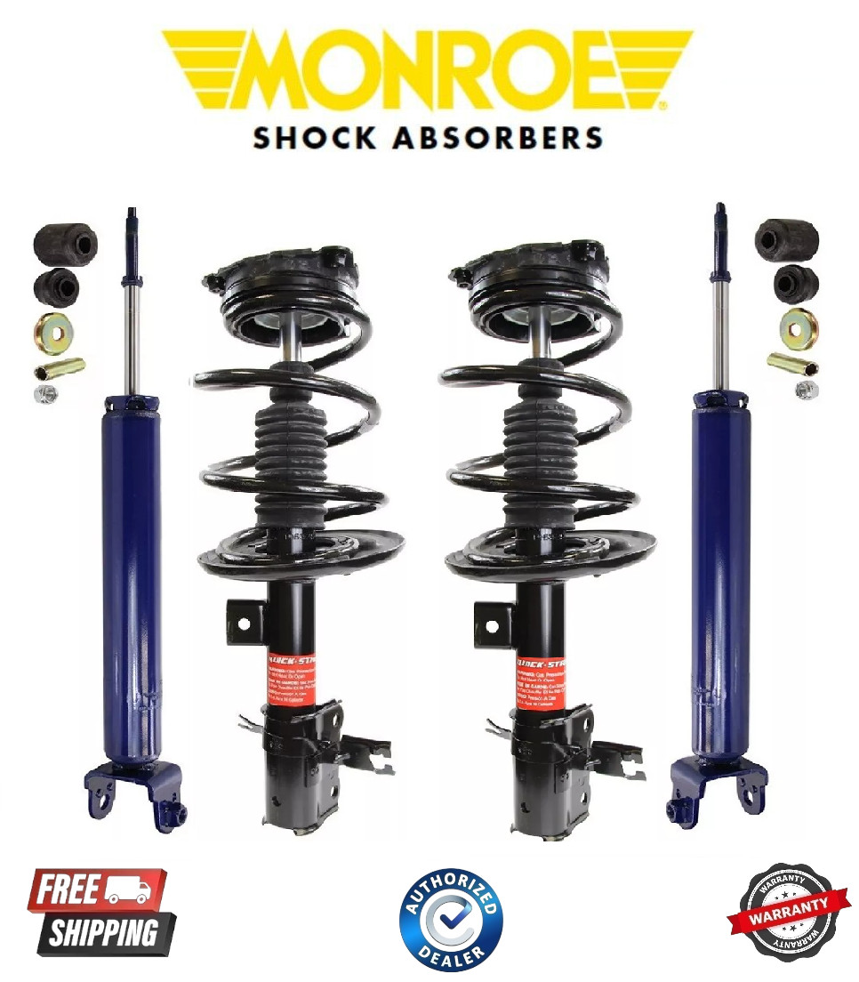 Complete Monroe Front Strut Coil Springs Rear Shock Kit For 13-18 Nissan Altima Complete Monroe Front Strut Coil Springs Rear Shock Kit For 13-18 Nissan Altima