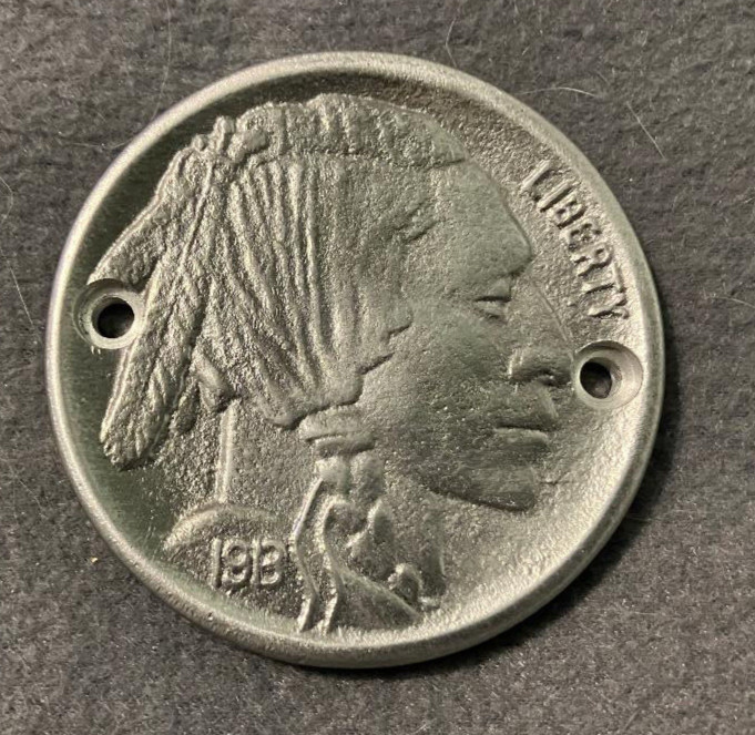 Buffalo Nickel Ignition Points Cover Harley Davidson Shovelhead Evo Chopper Rat