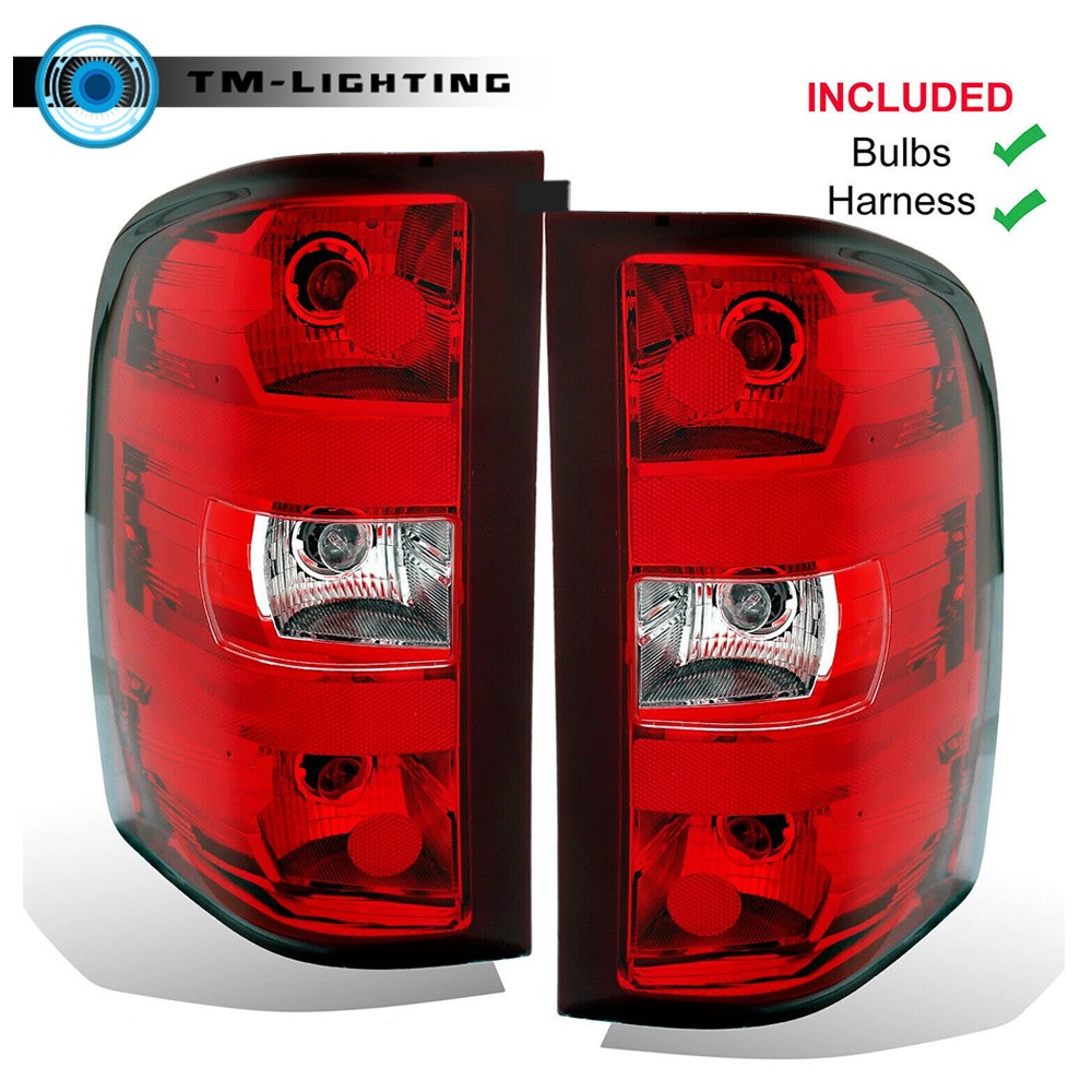 For 2007 2008-2013 Chevrolet Silverado Pair Rear Tail Light Brake Lamps Assembly
