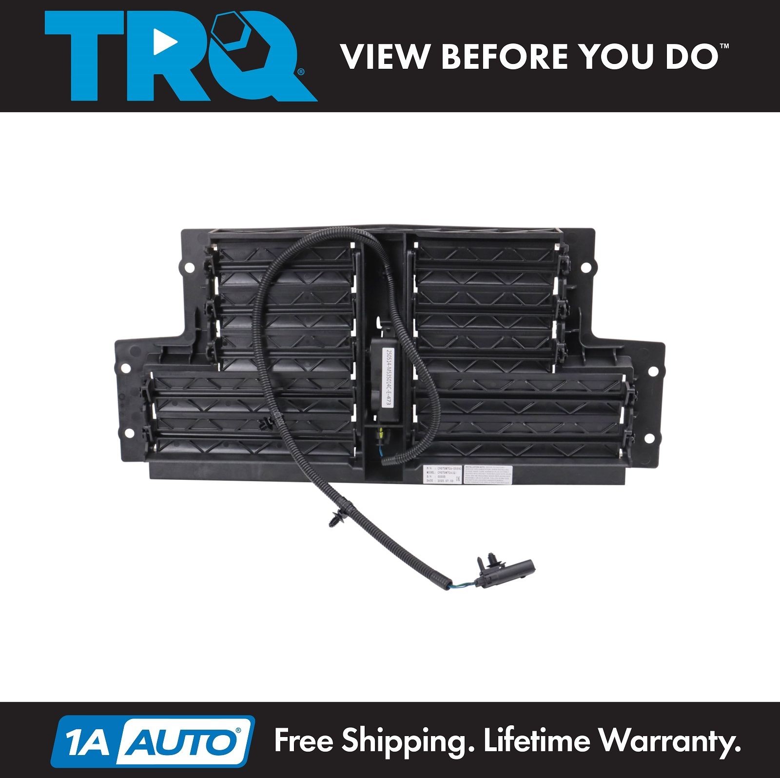 TRQ Active Grille Shutter Black GM1206129 For 19-25 Chevrolet GMC