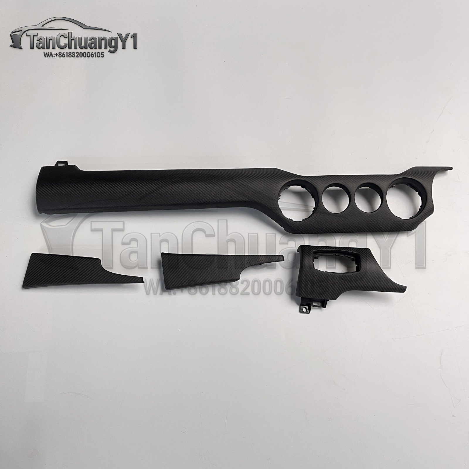 TanChuangY1 For 15-23 Mustang Carbon Fiber Dash Interior Trim Direct Replacement