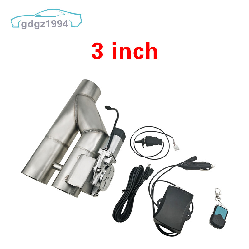 3'' 3inch Electric Exhaust Dual Valve Y Pipe Dump Valve Kit with Remote Control