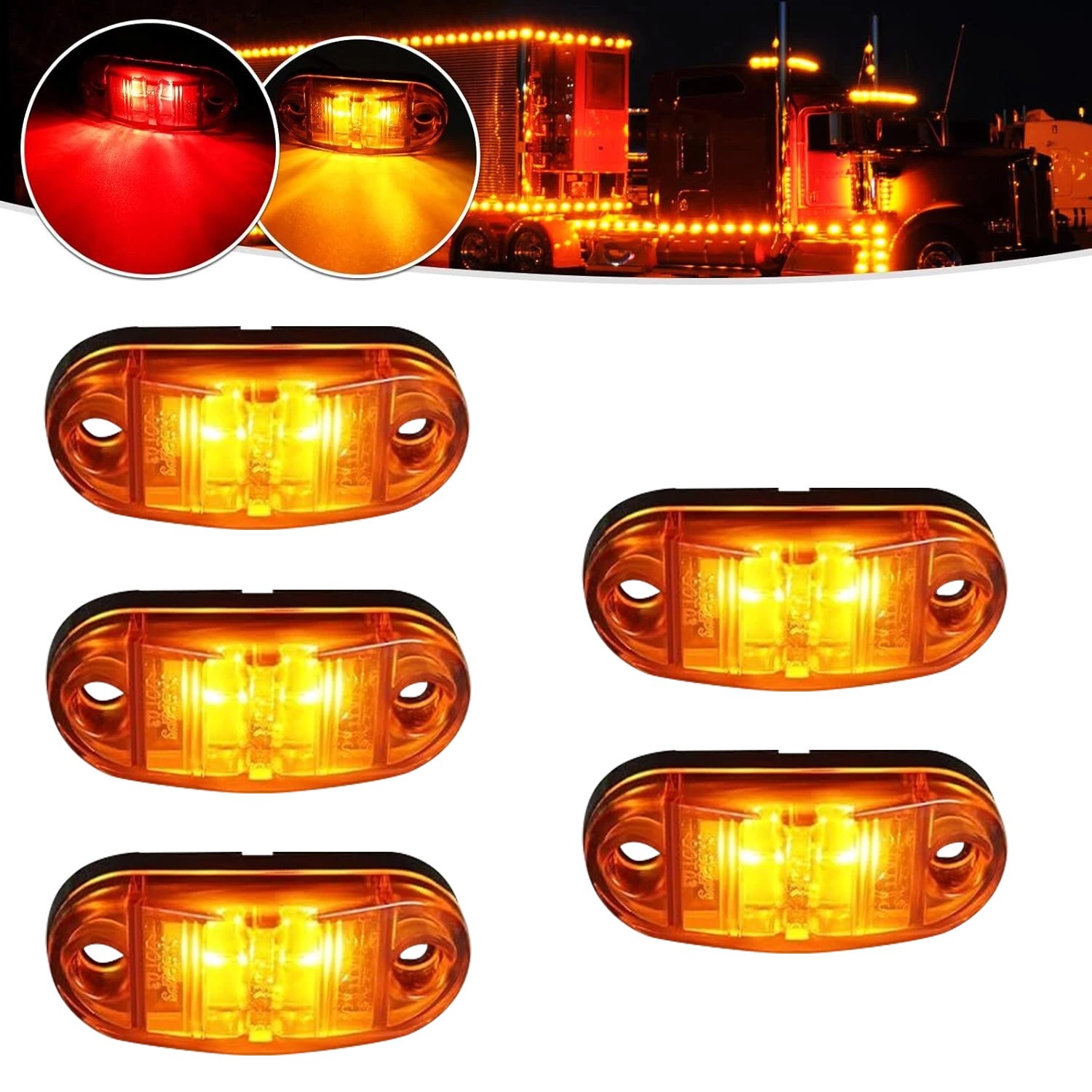 5-20PCS Marker Lights 2.5\