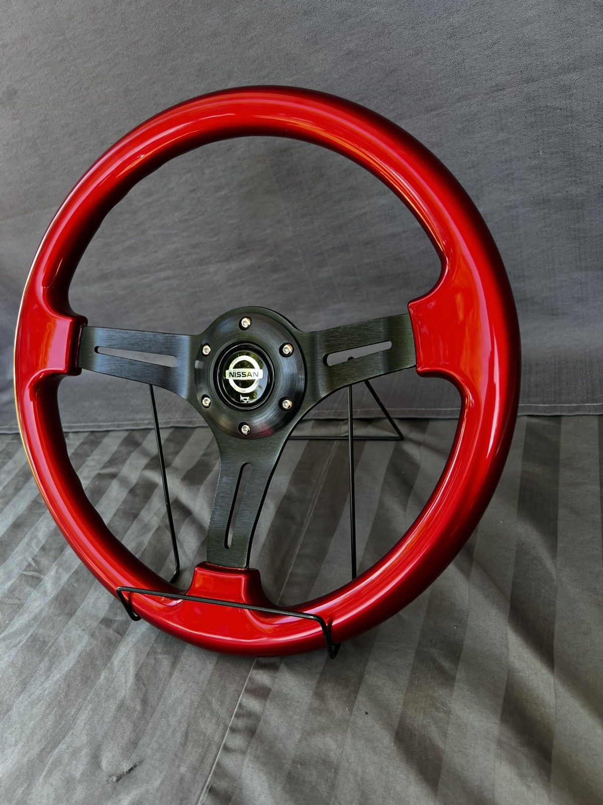 Nissan Candy Red with black Spoke 14in Diameter 6 bolt universal 