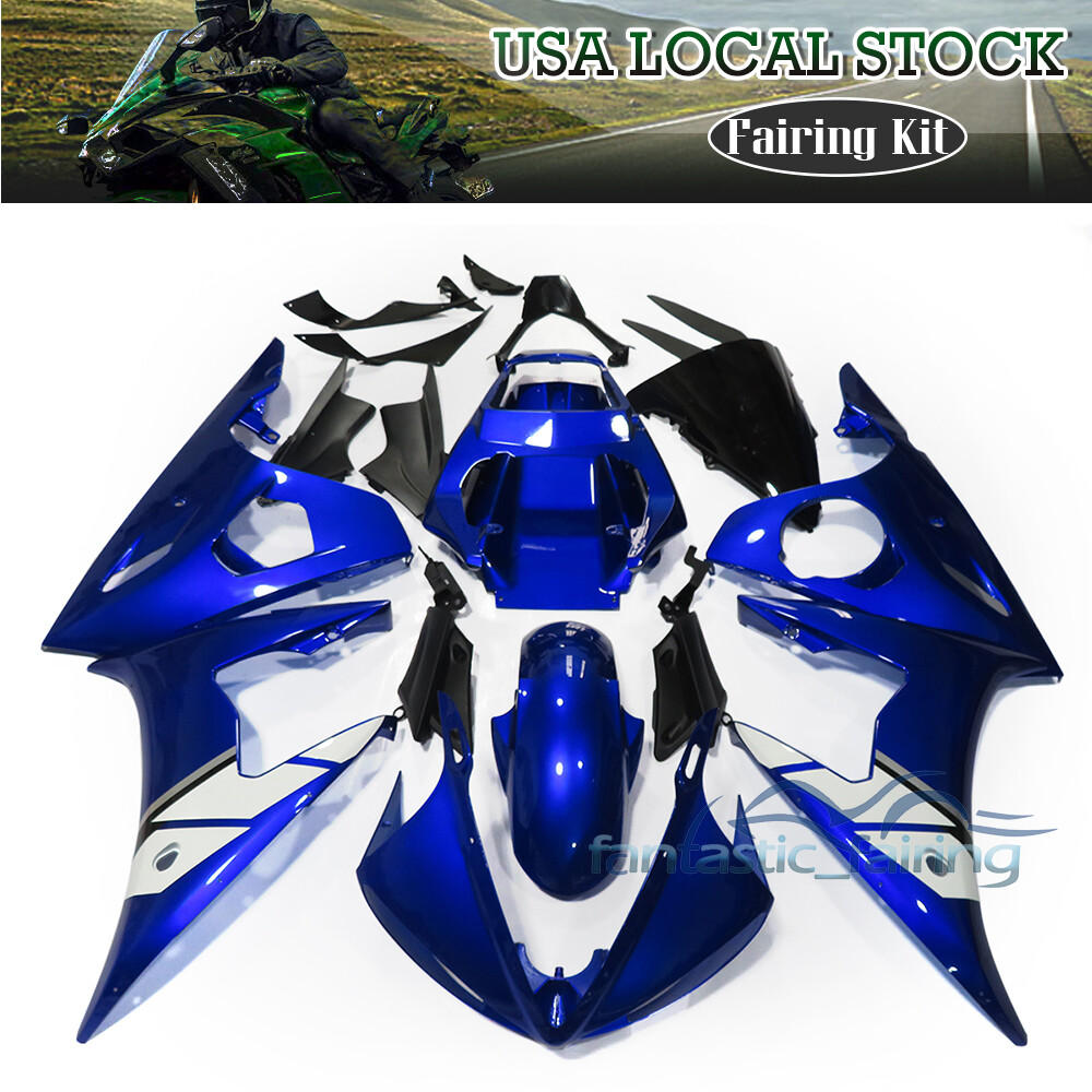 Blue Fairing Kit For Yamaha YZF R6 2003 2004 / R6S 2006-2009 ABS Injection Body