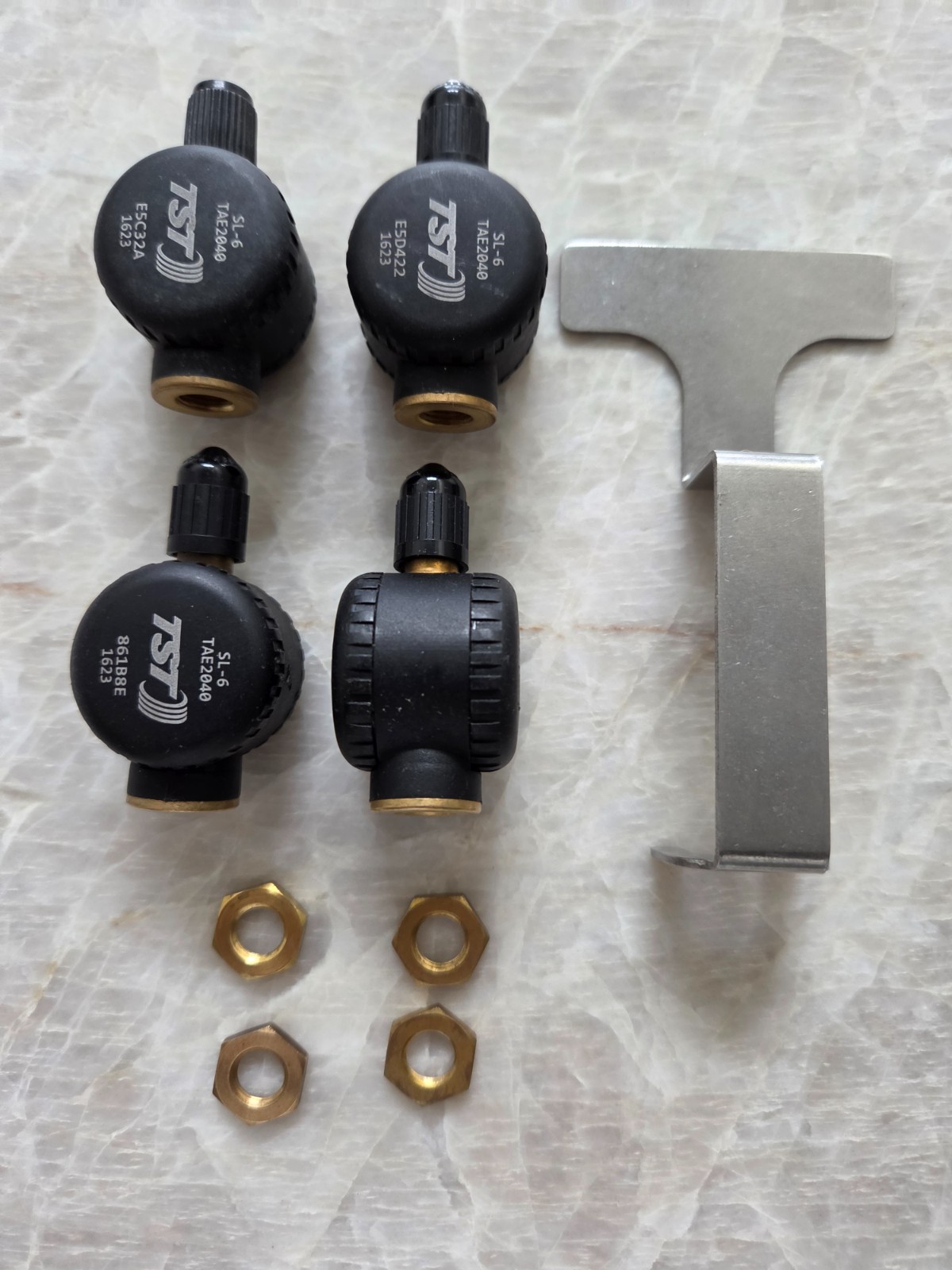 (4) Truck System Technologies TST Tire Pressure Flow-Through Sensors