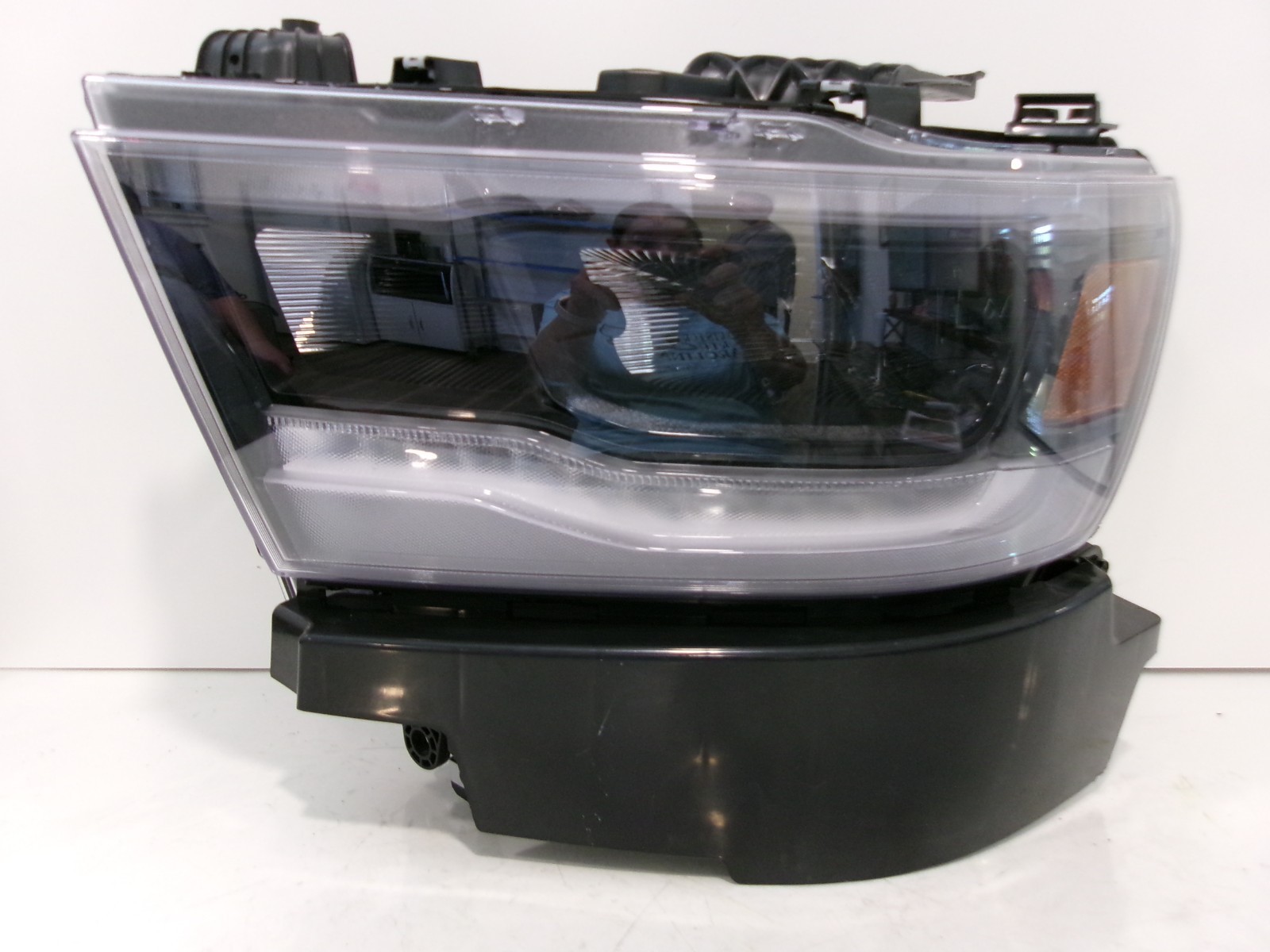Fits 2019-2024 Ram 1500 Driver Left LH LED Reflector Headlight Black Trim by TYC