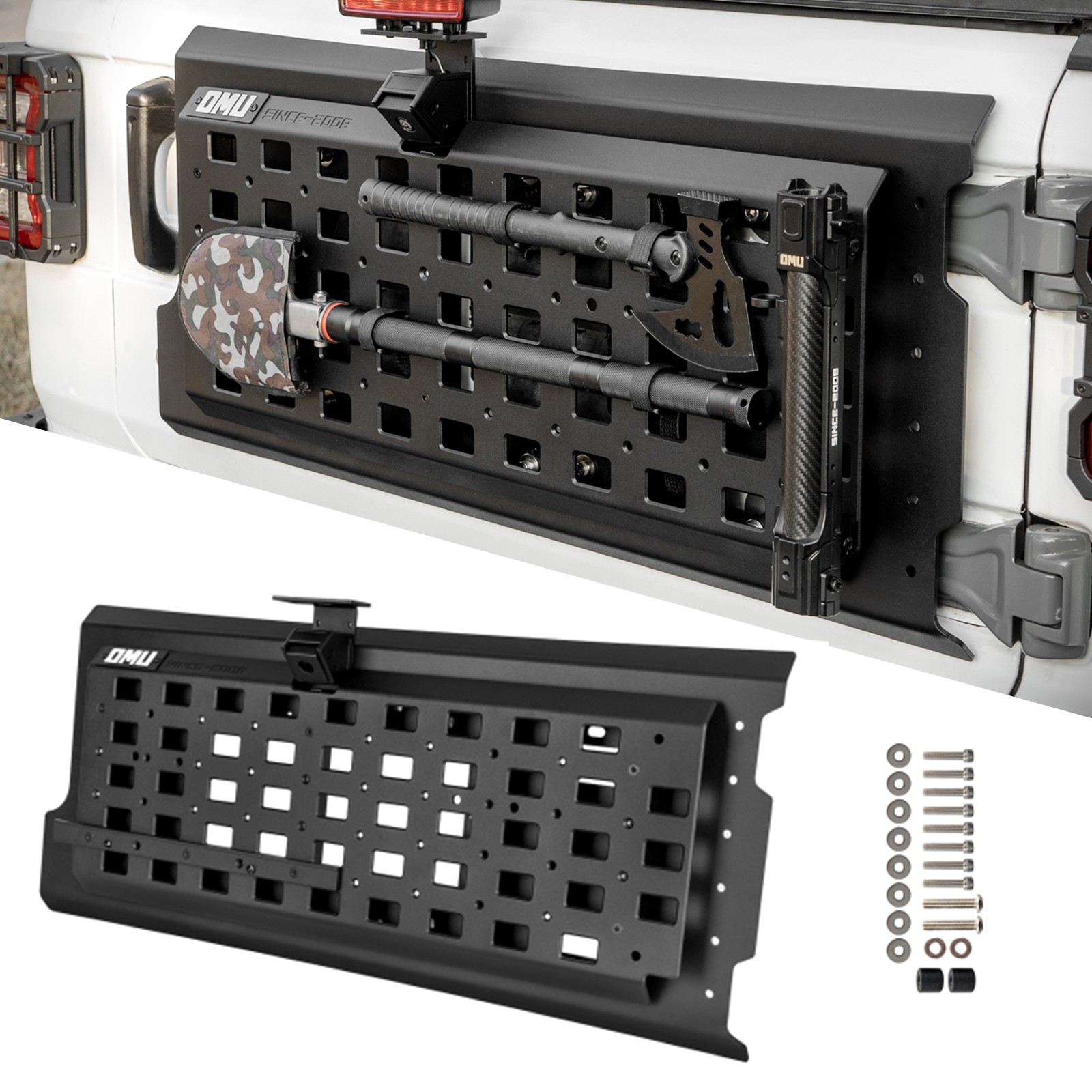 OMU Tailgate Molle Panel Cargo Storage Shelf for Jeep Wrangler JL 2018-2026