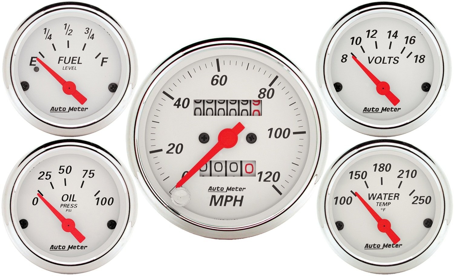 AutoMeter 1300 5 Pc. Gauge Kit, 3-1/8