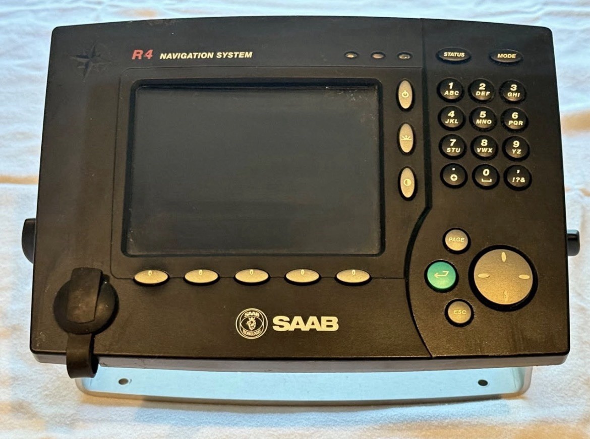 Saab R4 AIS Display Navigation System Control Unit W/ Cable Tested 