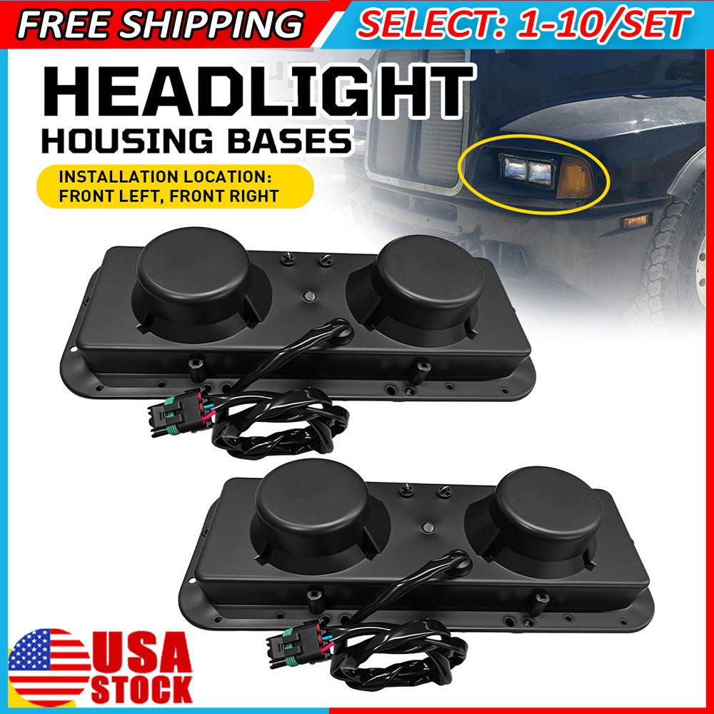 2-20x Headlight Housing Base For Kenworth T800 Peterbilt 379 Freightliner FLD120