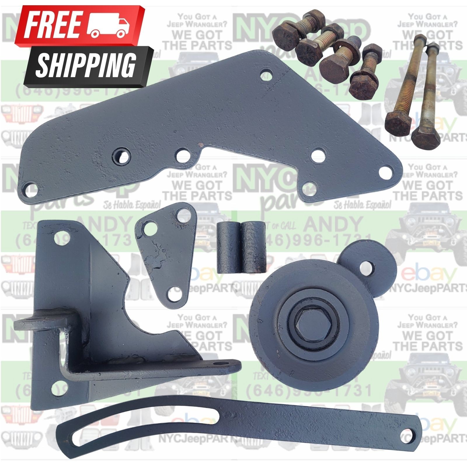 V-Belt 6CYL 87-90 Jeep Wrangler YJ 4.2 A/C Compressor Bracket Pulley 83503364