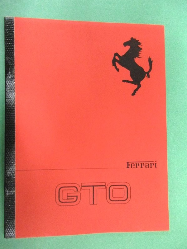 NEW - VERY RARE - 1985 Ferrari 288 GTO  Owners Manual - VERY RARE - NEW