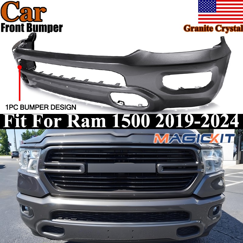 NEW Painted Granite Crystal Front Bumper Fits 2019-2024 RAM 1500 New Body Style