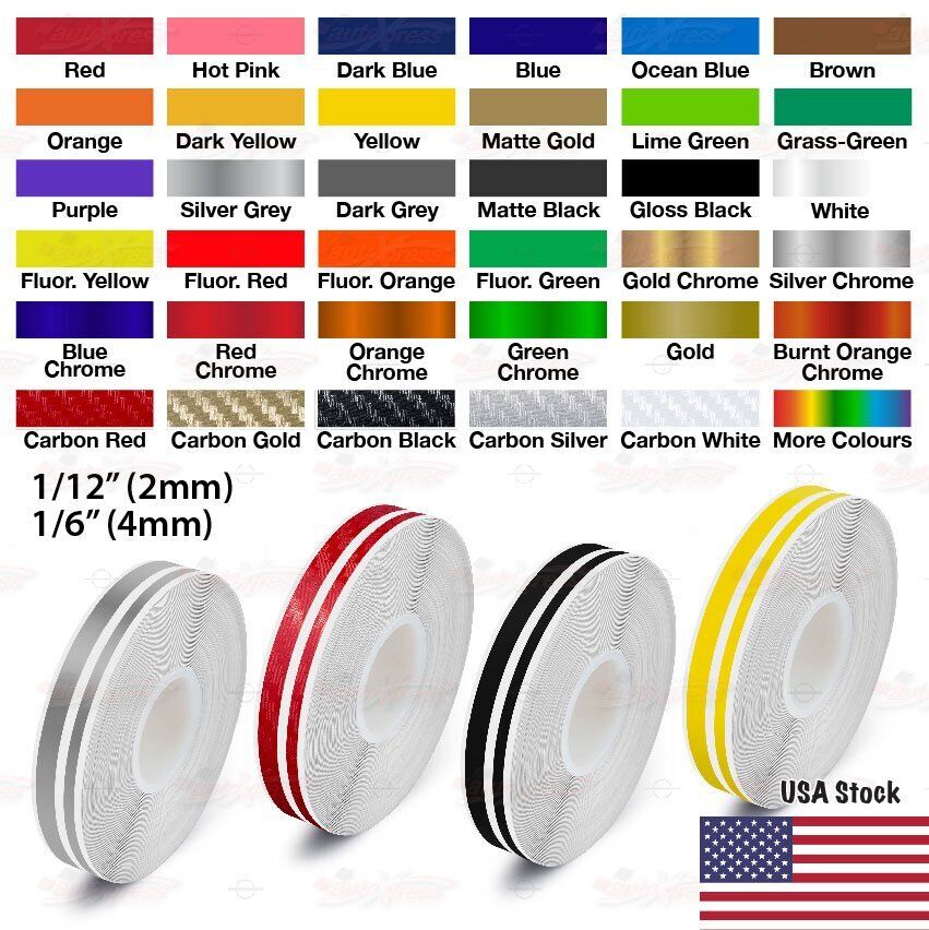Roll Vinyl Pinstriping Pin Stripe DIY Self Adhesive Line Car Tape Decal Stickers
