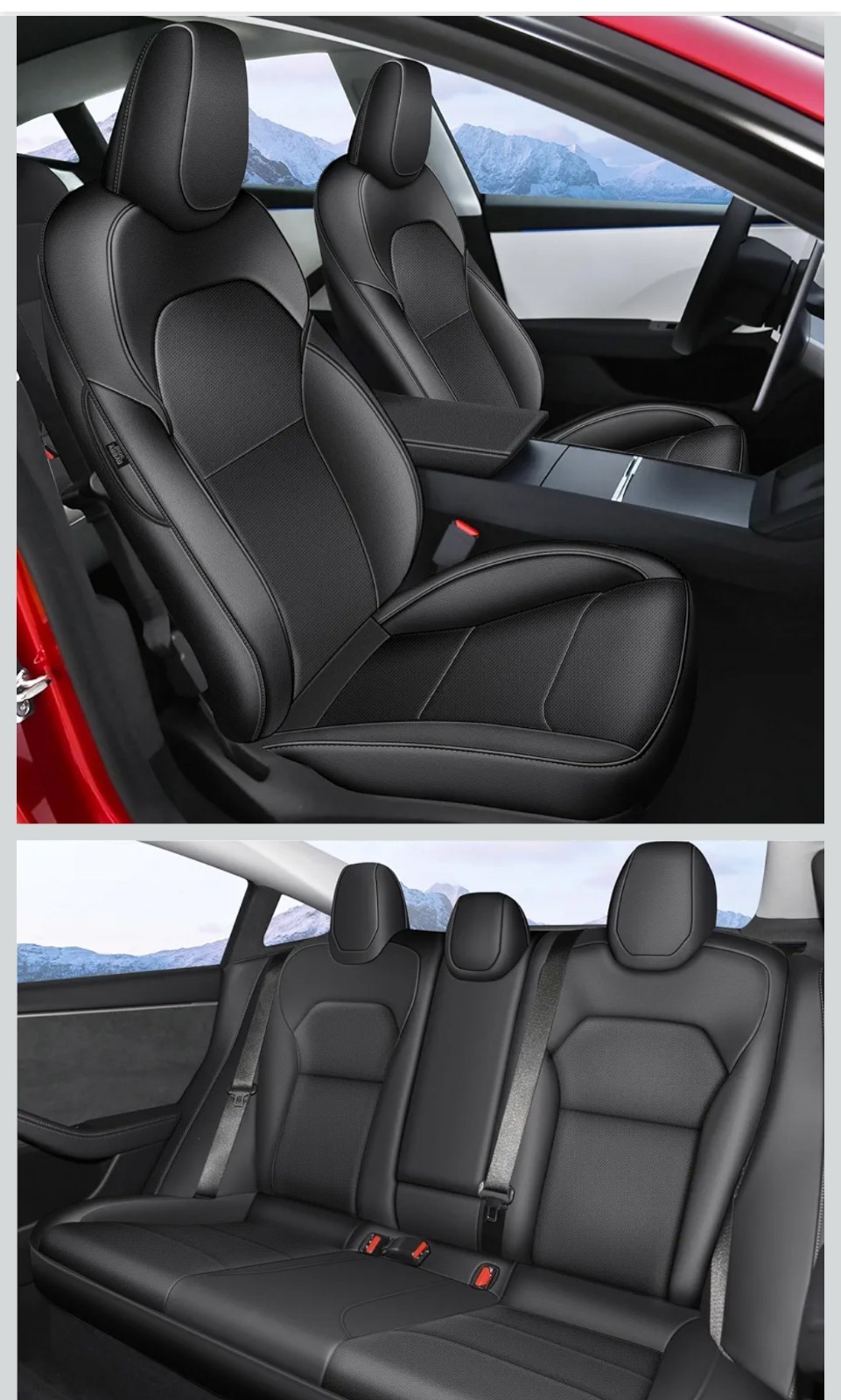 AOMSAZTO Car Seat Cover for Tesla Model 3 2024 2025 (Not for Performance) 