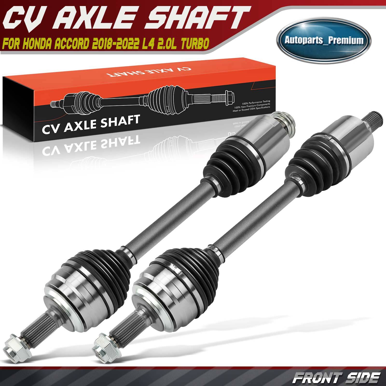 2x Auto Trans Front CV Axle Assembly for Honda Accord 2018-2022 L4 2.0L Turbo