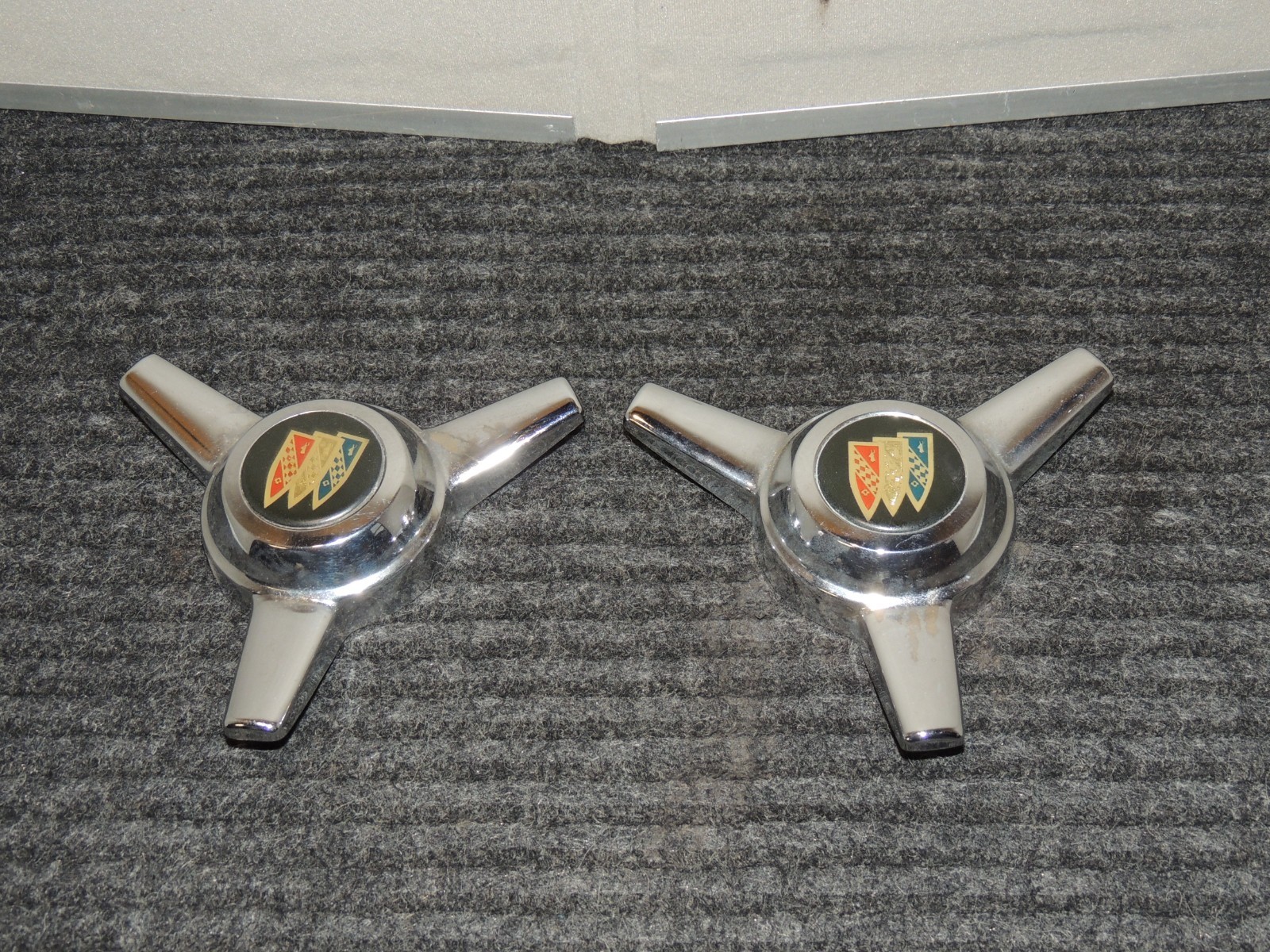 Vintage Buick TriBar Spinner Center Caps