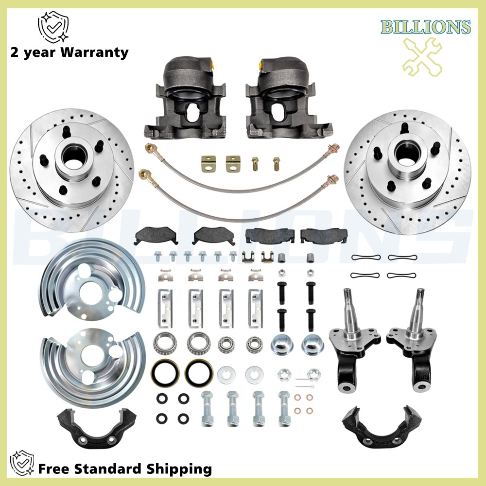For 62-74 Mopar Chrysler Plymouth A B E Body Front Disc Brake conversion 5 On4.5