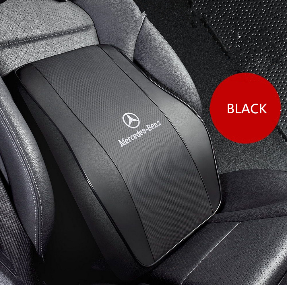 1x Car Seat Back Support Cushion Headrest Memory Foam Pillows For Mercedes-Benz