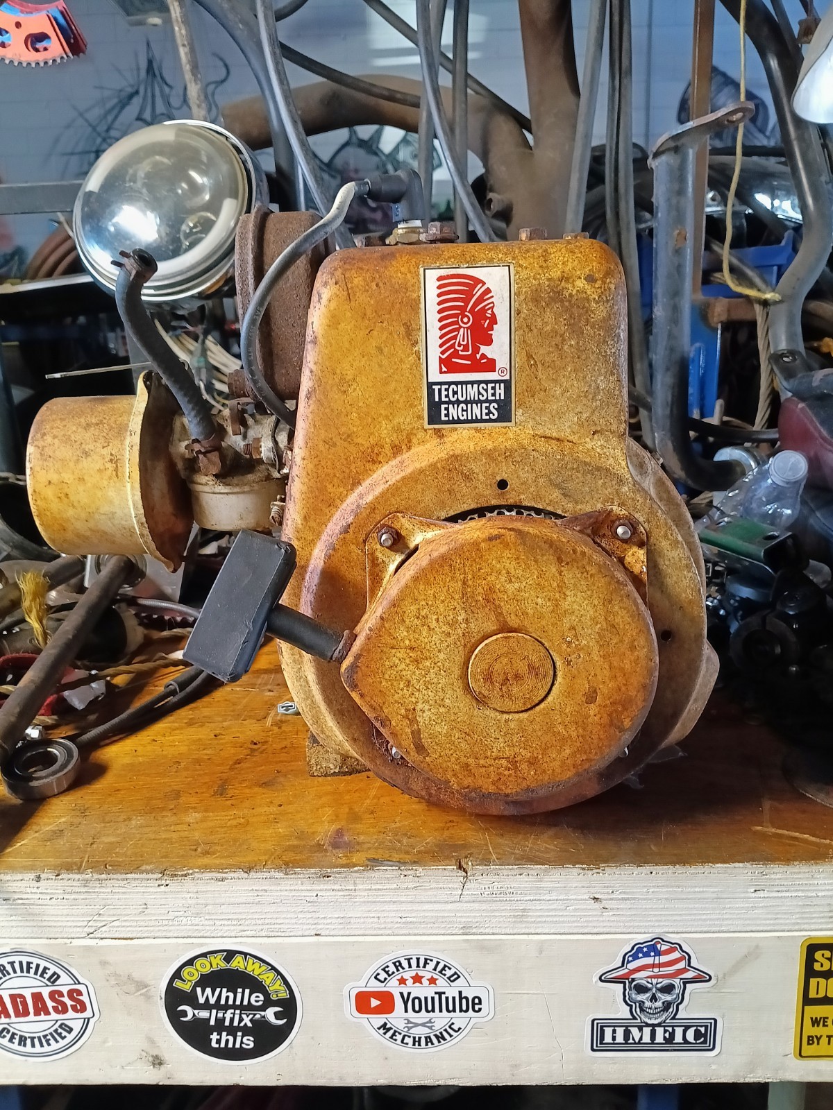 VINTAGE Tecumseh HS40 HS-40 Engine Minibike Horizontal Shaft Rupp Lighting Coil VINTAGE Tecumseh HS40 HS-40 Engine Minibike Horizontal Shaft Rupp Lighting Coil