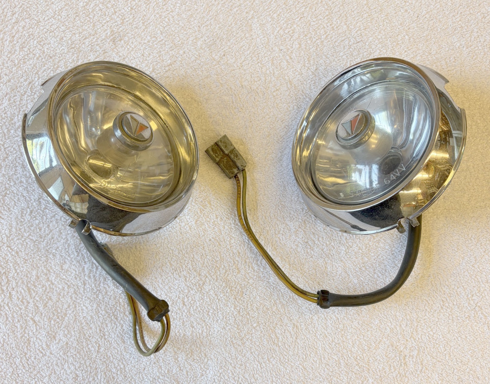 1964-65 Plymouth Barracuda Front Park Light Assemblies Bezel Lens Housing NICE