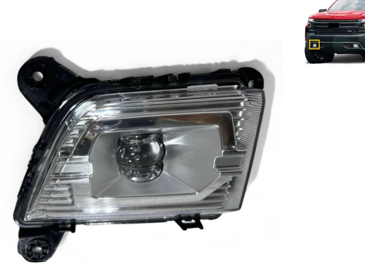 New Fits 2019-2023 Chevrolet Silverado Right Front Bumper Fog Light Lamp LED RH