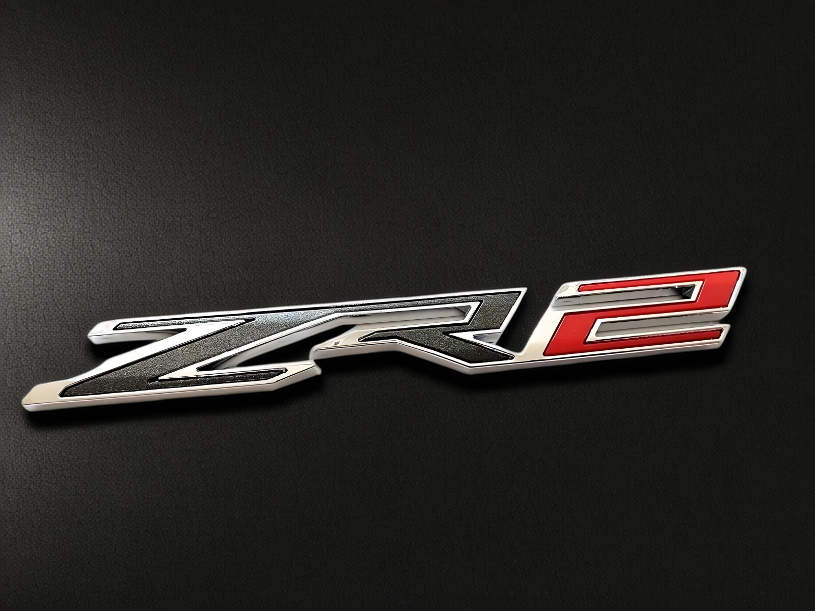 1PC Chrome Red Rear Tailgate ZR2 Emblem Badge 2019-24 Chevrolet Colorado