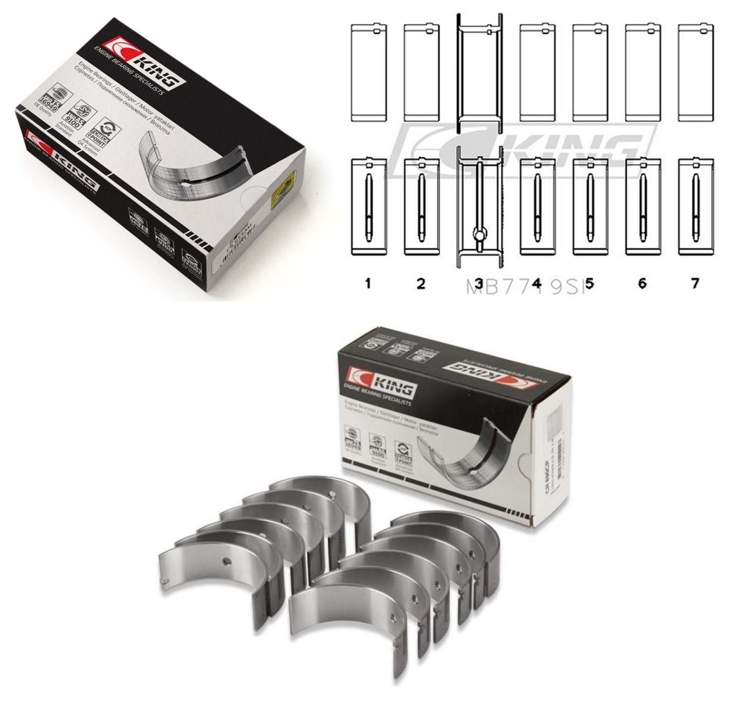 KING Rod and Main Bearings for Amc Jeep Wrangler 242 4.0L 6 Cyl 1991-2006