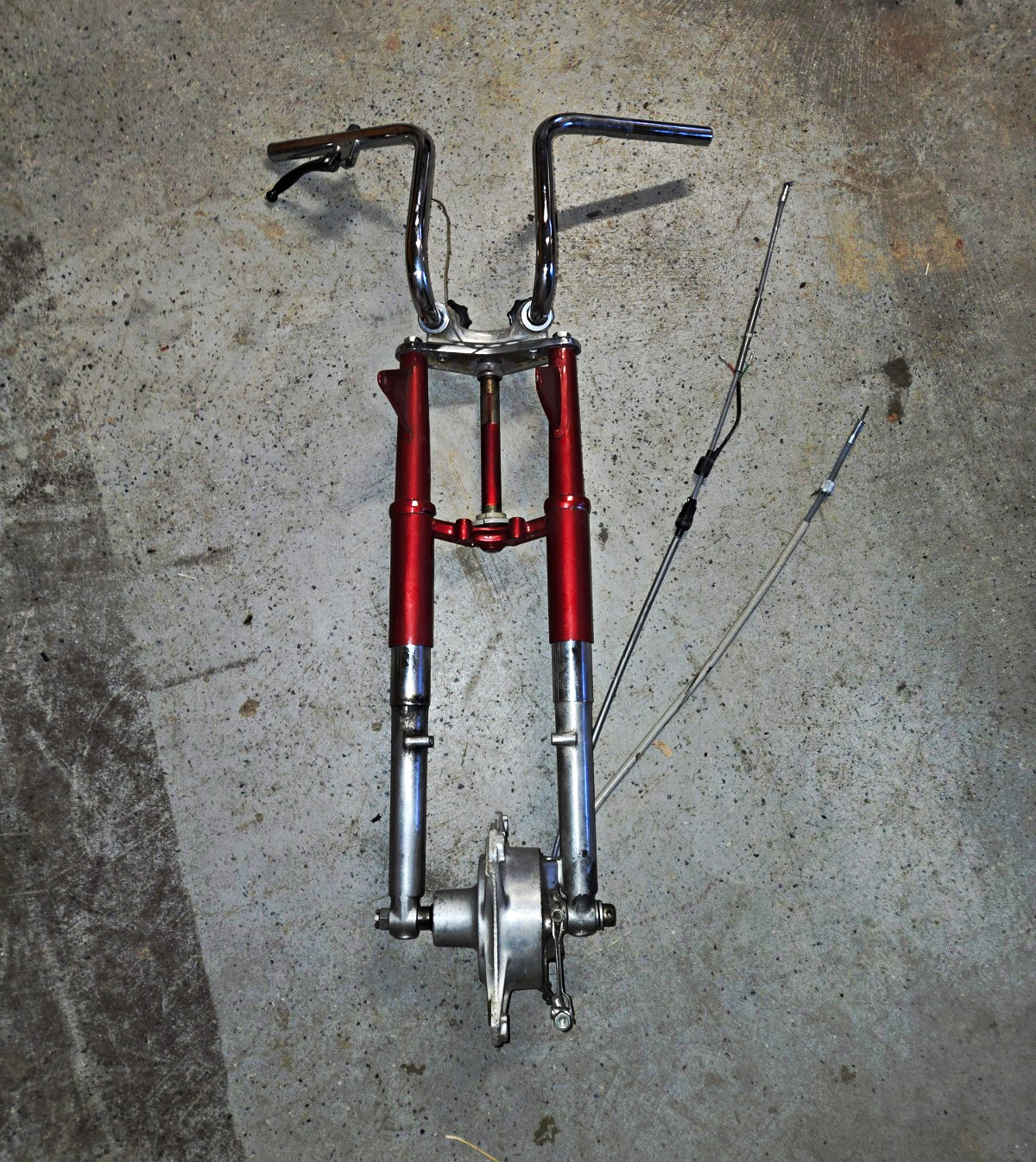 Original Honda Ct70 Front Forks, Bars, Hub Assembly