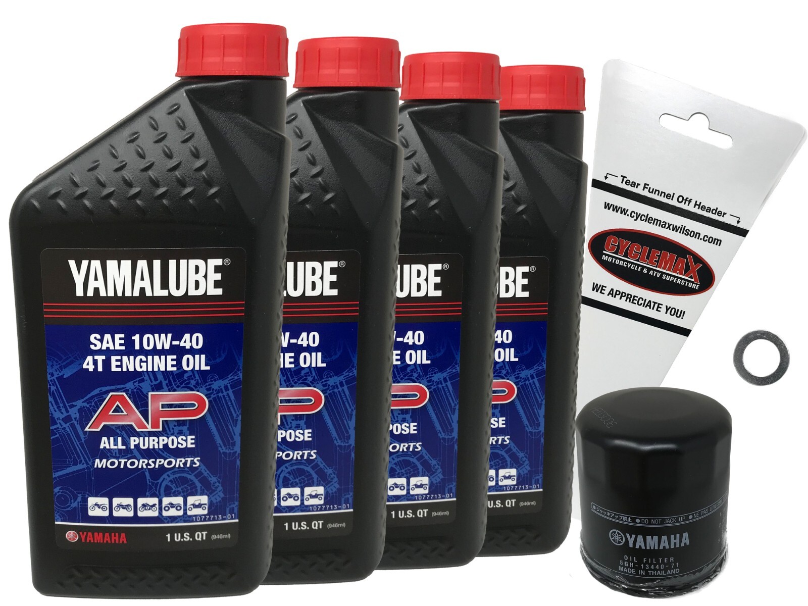 Yamaha OEM Oil Change Kit for 2000-2005 Yamaha YZF-R1 with 10W-40 Oil Yamaha OEM Oil Change Kit for 2000-2005 Yamaha YZF-R1 with 10W-40 Oil