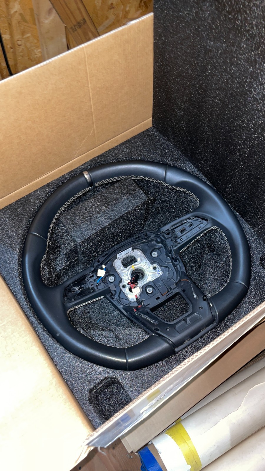 2021 Lamborghini Urus OEM Steering Wheel - Fits 2018-2022 - Black Leather