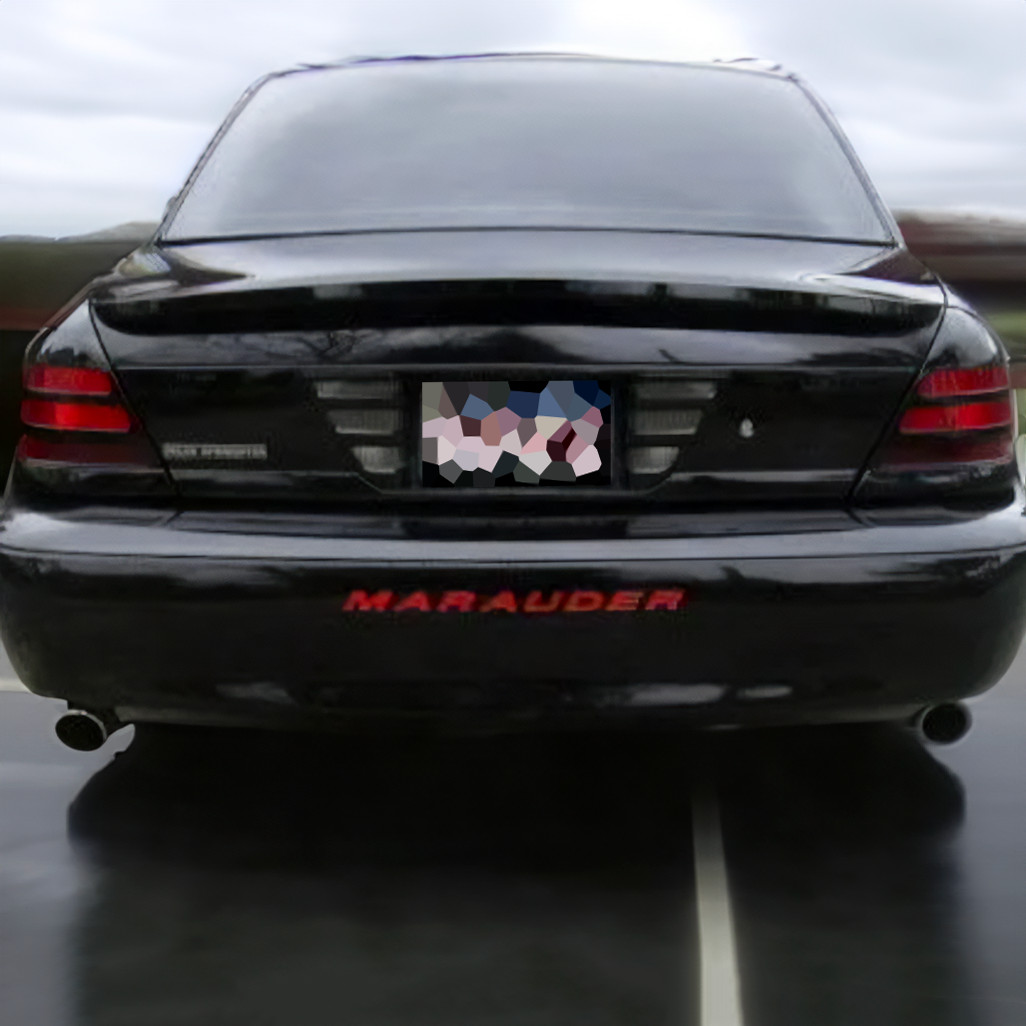 Mercury Marauder 2000-2004 Rear Bumper ABS Plastic Letters Inserts  Red