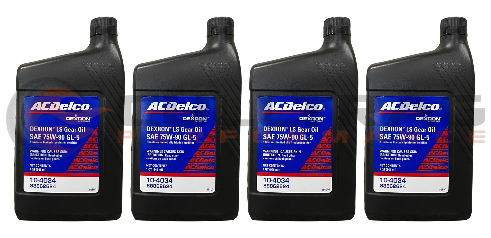 Genuine GM ACDelco Dexron LS 75W-90 Gear Oil 32oz Quart Set of 4 88862624