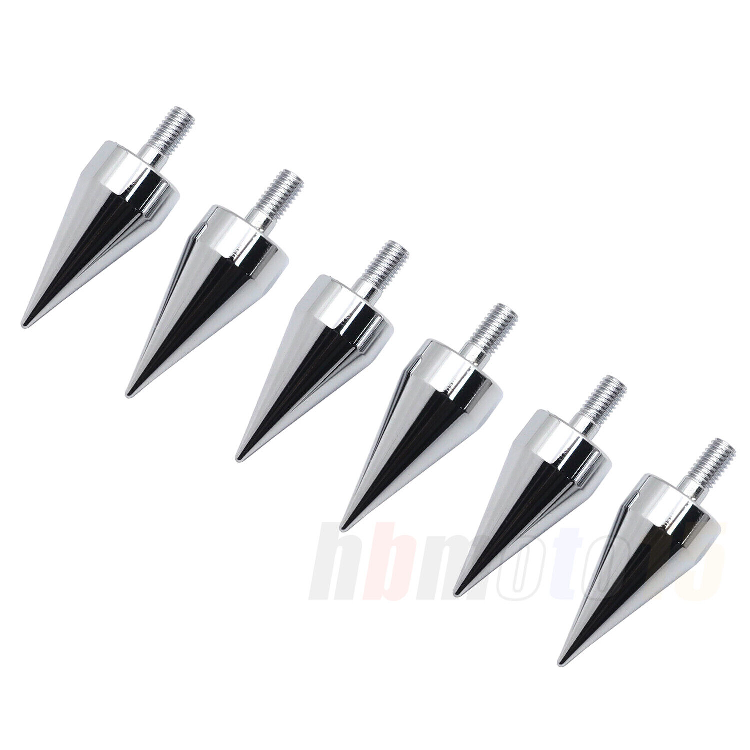 Chrome Spike Bolts （5mm）6PCs For Motorcycle Windscreen Fairings License Plate