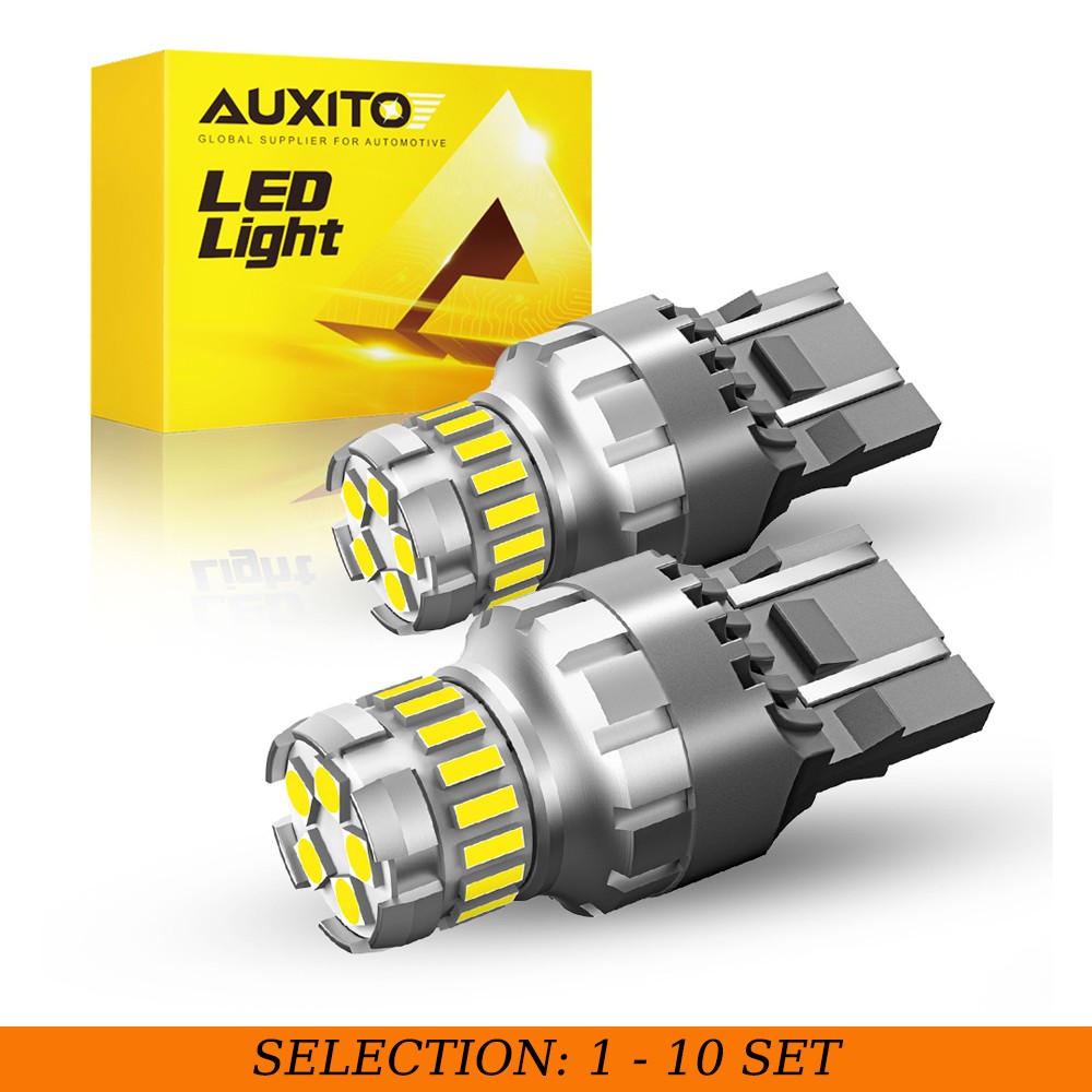 2-20X AUXITO 7443 LED Brake Reverse Stop Tail Parking DRL Light Bulb White 6500K